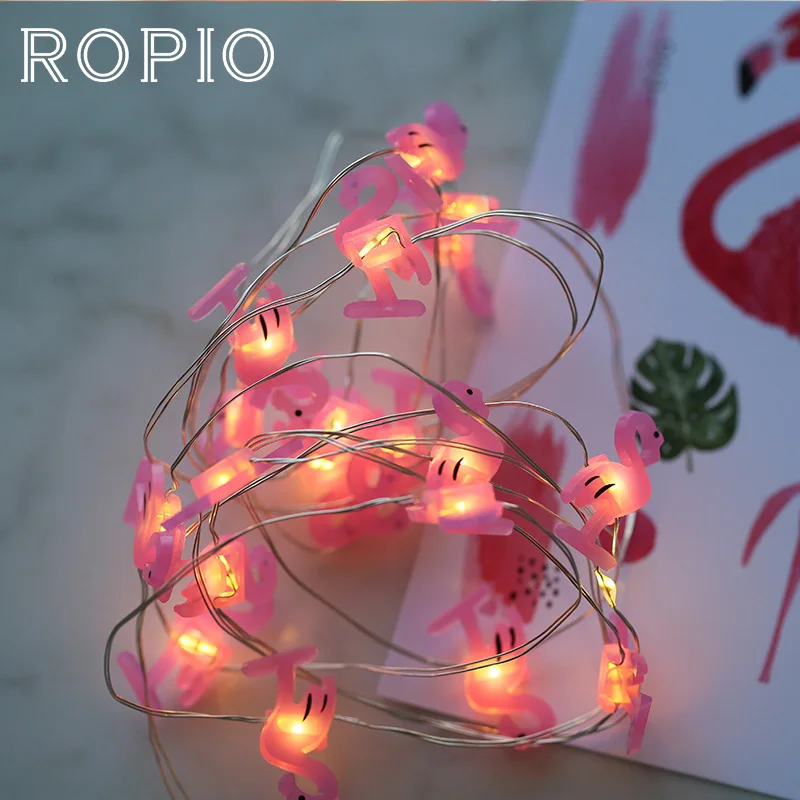 ROPIO 3 м 30 светодиодов струнный светильник в форме Фламинго AA батарея медный провод Сказочный светильник s для детского подарка Свадебная вечеринка украшение дома