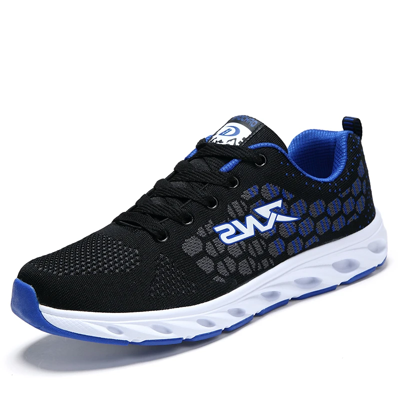 2017 Spring/Summer Men Running Shoes Luxury Brand Walking Sneakers Breathable Athletic Gym Blue/Red Original Sport Trainer | Спорт и