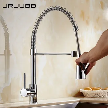 

Chrome Brass Spring Pull Down Kitchen Faucet Pull out Ktchen Mixer Hot and Cold Water 360 swivel Kitchen Sink Tap