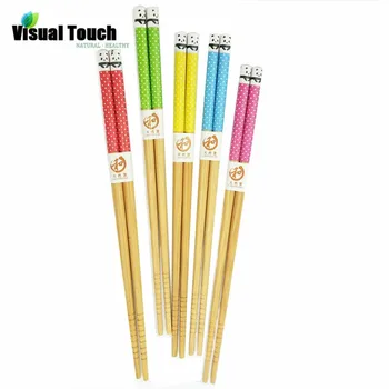 

Visual Touch Asian Japanese Style Colorful Cute Panda Pattern 5 Pairs Chopsticks set Chopstick Gift sets 5 Pairs/Lot