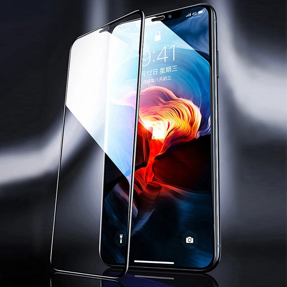 Закаленное защитное стекло 10D для iphone 7 6 6s 8 Plus X XS MAX XR|Защитные стёкла и плёнки| |