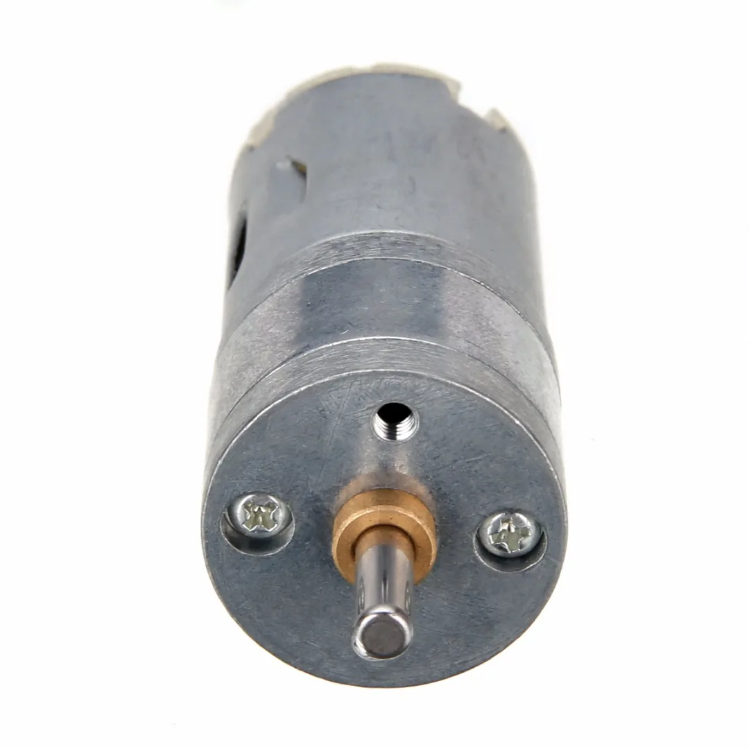 1pc Electrical Gear Box Motor 12V DC 1000RPM 4mm Shaft High Torque Mini Electric Geared Box Metal Alloy Motors 25*70mm Mayitr