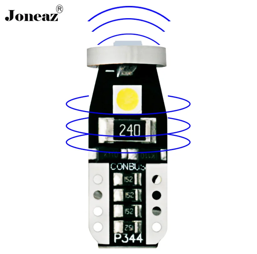 T10 светодиодные лампы W5W 168 194 белый 12 V авто автомобиль canbus Нет Ошибка 3smd 3030 маркер свет Клин Парковка Ширина лампа Joneaz