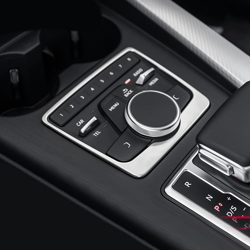 

Stainless Steel Center Multi-media Buttons Frame Cover Trim For Audi A4 B9 17-18 & A5 2018