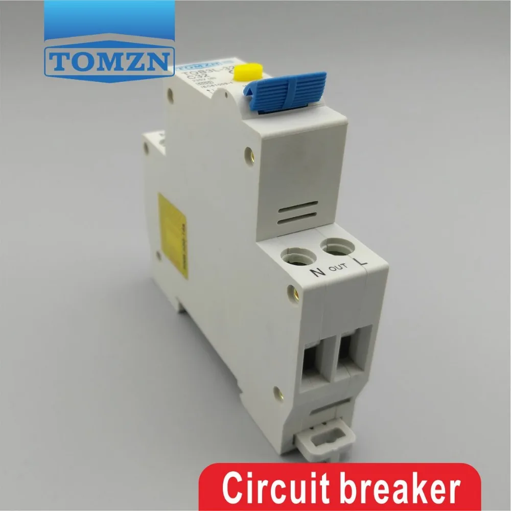 TOB3L-32F 18 мм RCBO 32A 1P+ N 6KA УЗО с защитой от перегрузки по току и утечки