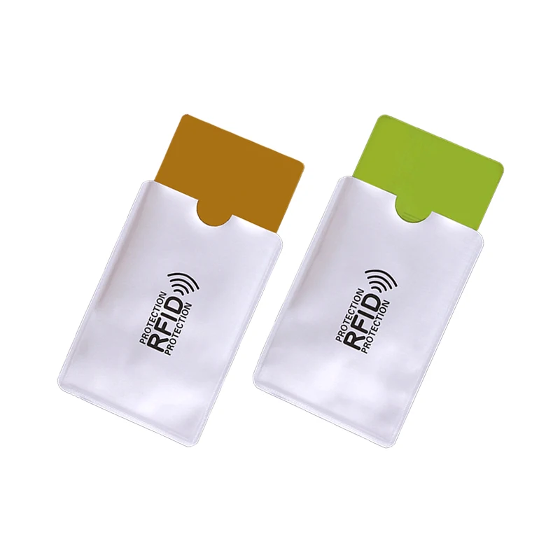 

2 pcs Aluminium Anti Rfid Wallet Blocking Reader Lock Bank Card Holder Id Bank Card Case Protection Metal Credit Card Holder