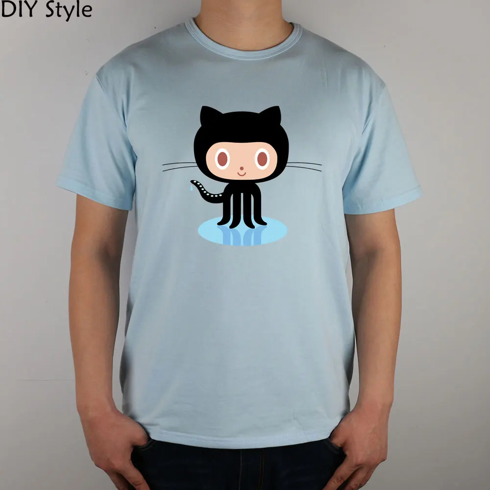 GitHub PEO футболка octocat Топ лайкра хлопок мужская Новинка|men t shirt|t shirtt shirt men |