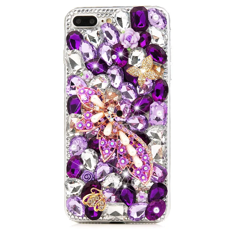 3D блестящие стразы чехол для iphone X 5 5S SE 6 S 7 8 Plus с кристаллами samsung Galaxy S8 + Note 5|case for