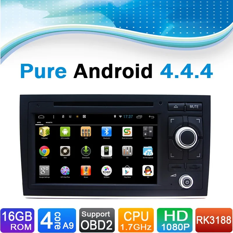 Top 16GB iNand Flash, 4 Core, Android 4.4.4 For Audi A4 Autoradio DVD Navigation For Audi A4 Auto radio for Audi A4(2002-2008.9) 18