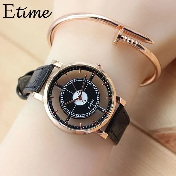 

FANALA Women Watches Reloj Mujer Crystal Transparent Quartz Watch Embossed Leather Watch Women Casual Clock Relojes Para Mujer
