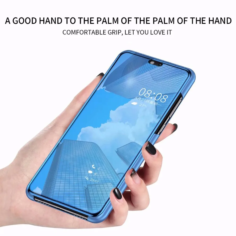 Умный зеркальный чехол для Xiaomi Pocophone F1 Mi A2 Lite A1 6 8 SE Redmi 5 Plus S2 Note 3 Pro 5A Prime 4 4X