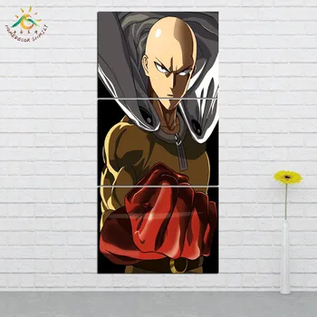 

One Punch Man Saitama Wall Art HD Prints Canvas Art Painting Modular Picture And Poster Canvas Painting Decoration Home 3 PIECES