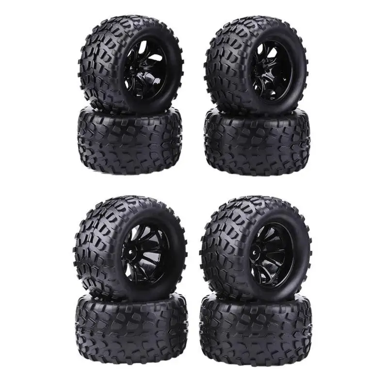 

4pcs/lot 1/10 Off Road Rock Crawler Tires RC Rally Car Rubber Tyre Wheel Rims for Simulation Climbing Cars Parts Accessories