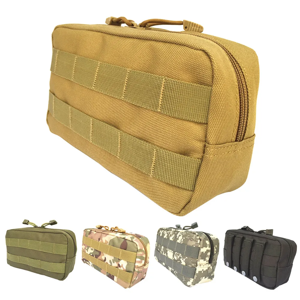 

Outdoor Tactical Horizontal Molle Pouch Waist Tactical EDC Emergency Survival pockets Recovery Camping Multicam Airsoft Tool Bag
