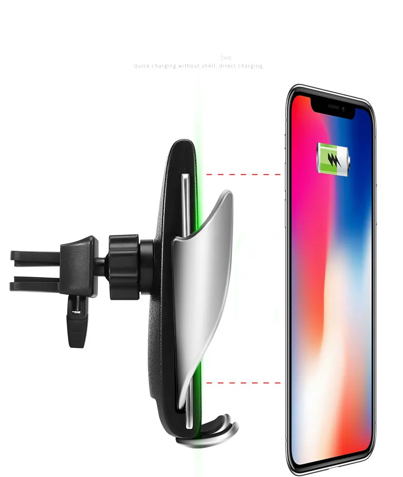 

2018 new S5 bracket car wireless charger automatic intelligent induction