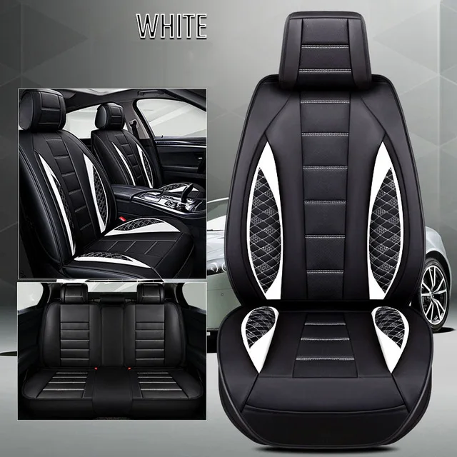 White Чехол для автомобильного сиденья из кожи для «Chevrolet Impala» lacetti lanos Malibu XL optra orlando silverado - Название цвета: White