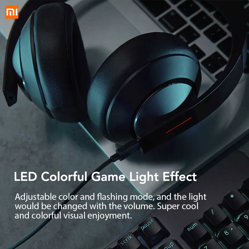  Xiaomi Gaming Headset 7.1 Surround Sound Grephene LED Headphone With Double Mic Noise Reduction Hea