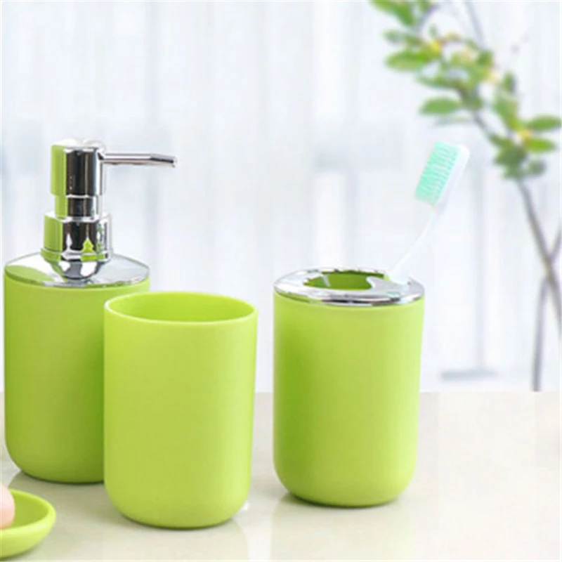 New Portable Bathroom Set 6 Piece Accessory Bin Soap Dish Dispenser Tumbler Toothbrush Holder Bathroom storage #3 New Portable Bathroom Set 6 Piece Accessory Bin Soap Dish Dispenser Tumbler Toothbrush Holder Bathroom storage #3