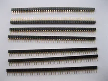 12 pcs Banhado A Ouro 2.54mm L7.43mm Breakable Pin Header 1x40 40pin Homem Solteiro Row Faixa