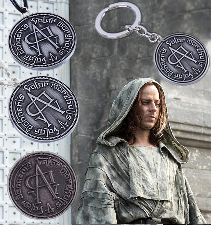 

Stainless Steel !! Game Of Thrones Arya Stark Jaqen H'ghar Valar Morghulis Faceless Man Coin Movie Pendant Necklace Jewelry