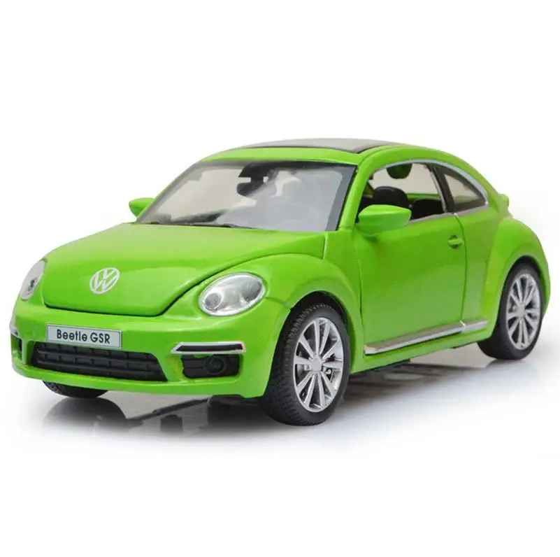 1:32 Масштаб Volkswagen Beetle модель автомобиля литой металлический игрушечный автомобиль звук и светильник 4 открытые двери