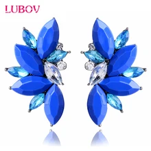 1 пара угловых крыльев дизайн с разноцветными кристаллами женские трендовые серьги-гвоздики праздничные ювелирные изделия для девочек подарок Новинка