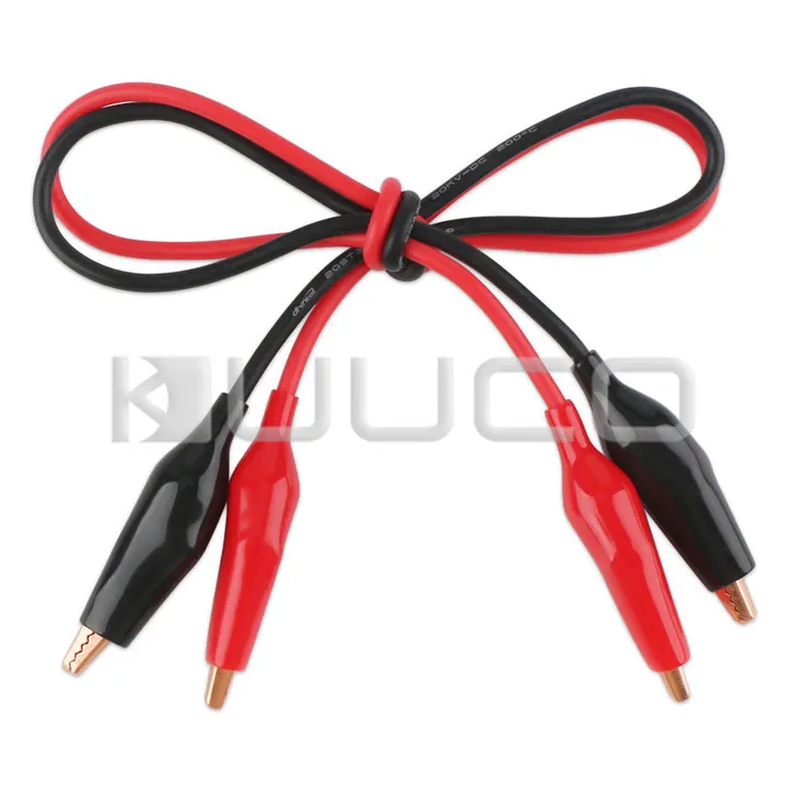 

2 PCS/LOT Alligator Clips Double Ended Crocodile Clamp 8A Electrical DIY Test Leads 50cm Roach Clip Test Jumper Wire