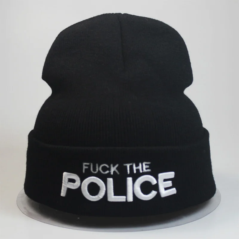 2018 Brand New Men Women Winter Beanie Hats fanny Police Embroidered