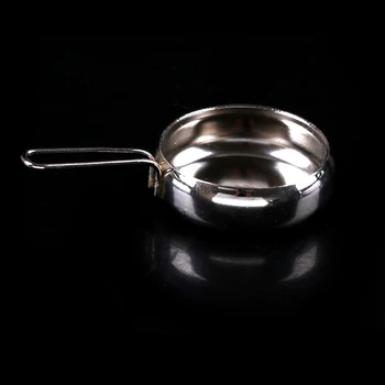

1:12 Silver Frying Pan Furniture Toys Dollhouse Miniature Kitchen Cooking Tool 1/12 Dollhouse Deor Birthday Gift for Girl Kids