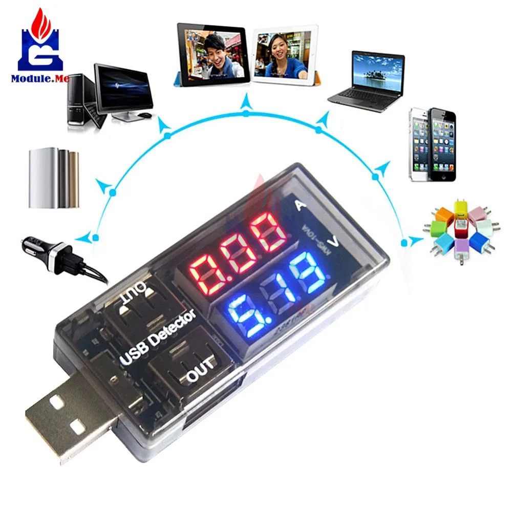 Высокое качество 0 2.5A 3 7 5 V USB зарядное устройство измеритель напряжения ручной