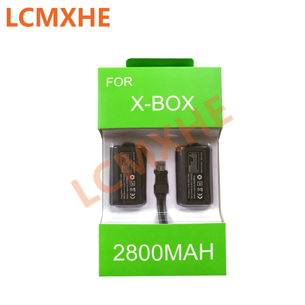 

Rechargeable 2pc batteries +1pc USB Charging Cable Battery Pack kit For Xbox one Controller joystick gamepad Charger