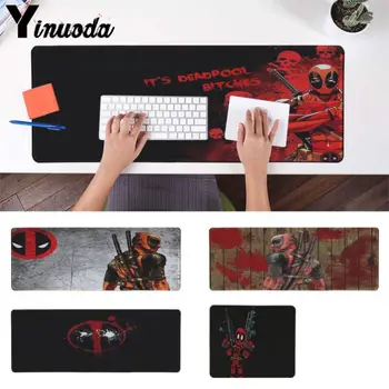 

Yinuoda Vintage Cool Iron Man Deadpool Customized laptop Gaming mouse pad Edge Locking Speed Version Game Keyboard Pad for Gamer