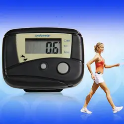 Портативный Многофункциональный ЖК-дисплей Дисплей Цифровой Шагомер шаги пешком счетчик калорий (черный)