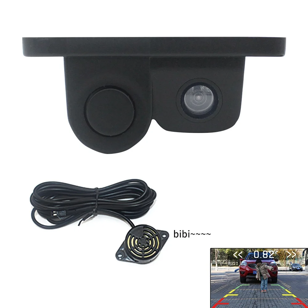 

Car Rear View Camera 2 In 1 HD Night Vision Reversing Radar Camera 170 Degree Auto Parking Monitor Vehicle Camera