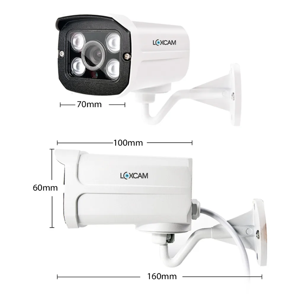 LOXCAM h.265 4CH HDMI 1080P dvr комплект 4 шт. 960P Металл IP66 Водонепроницаемая уличная камера CCTV камера система видеонаблюдения Комплект