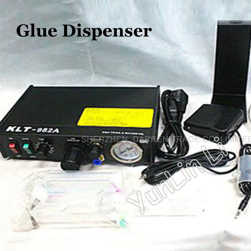 

2pcs/lot 110V/220V Glue Dispenser Solder Paste Liquid Semi Automatic Dispensing Machine Controller Dropper KLT-982A