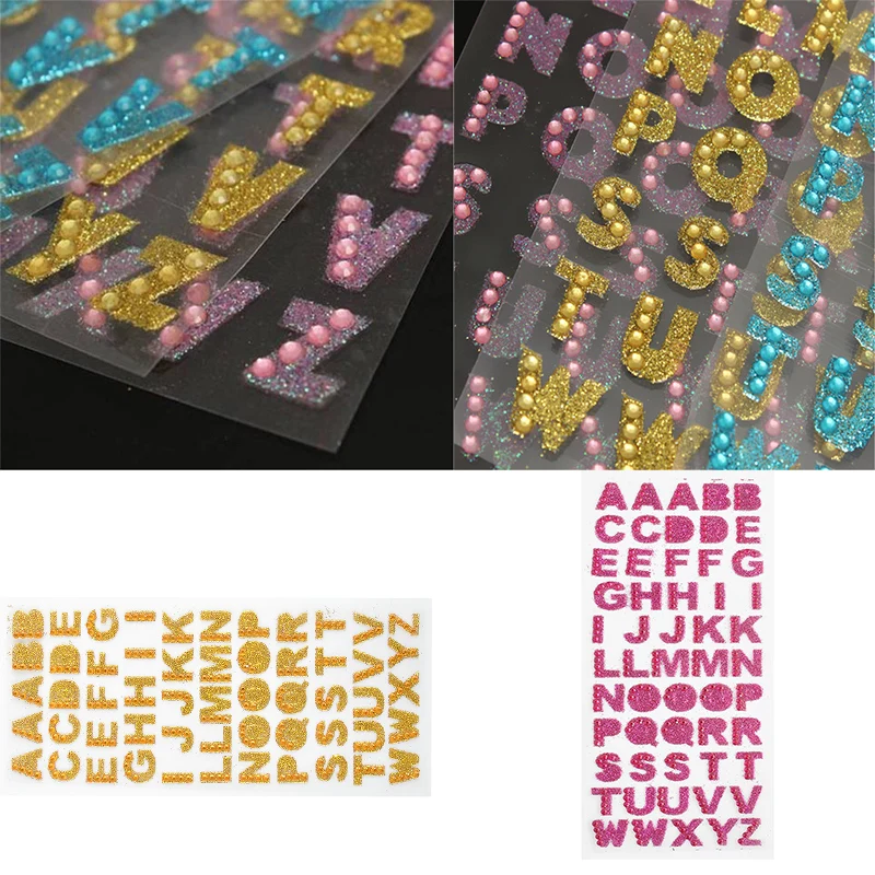 Online Buy Wholesale glitter letter stickers from China glitter letter