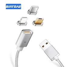E04 магнитное зарядное устройство USB кабель для передачи данных для IPhone Micro usb type C мобильный телефон Быстрая зарядка магнит Зарядное устройство USB кабель 3 штекера