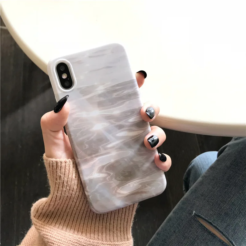 UTOPER Wasser Welligkeit Vintage Fall Für iPhone X XR XS Max Fällen Weiche TPU Silikon Abdeckung fü