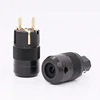 Pair 24K Gold Plated EU version Schuko AC power plug IEC power connector for audio power cable ► Photo 2/5