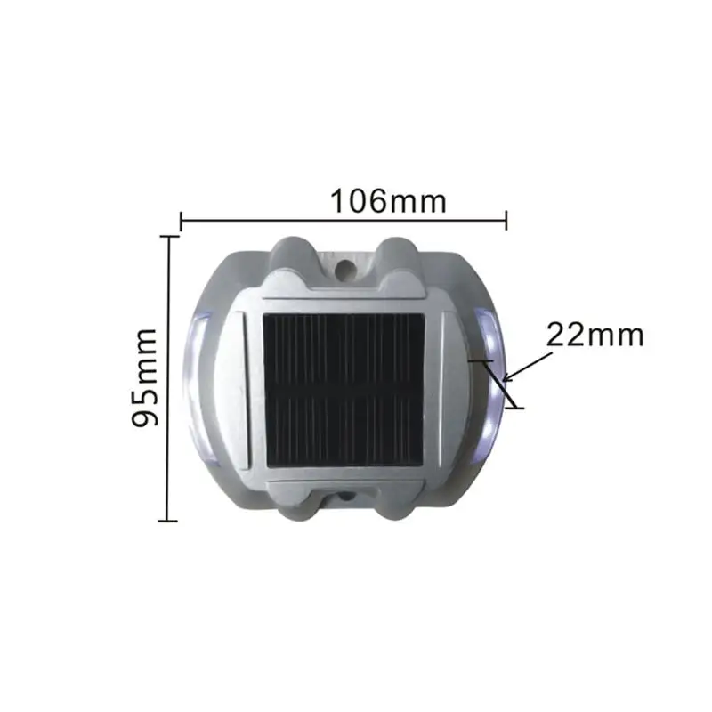 Солнечный светодиодный для дорожек маркер светодиодное освещение пристани водонепроницаемый безопасности предупреждающие огни Белый СВЕТОДИОДНЫЙ Свет дорожный шпилька для внутренний двор