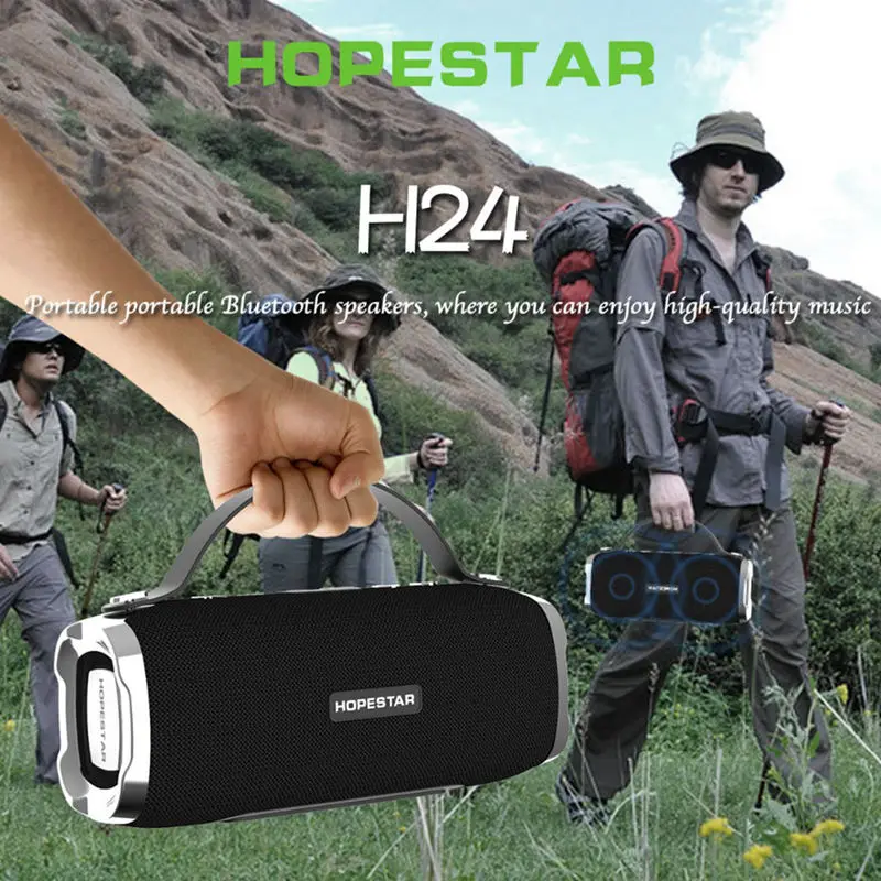 Hopestar H24 Портативный беспроводной Bluetooth динамик 10 Вт на открытом воздухе водонепроницаемый полный спектр стерео громкий динамик Альпинизм динамик s