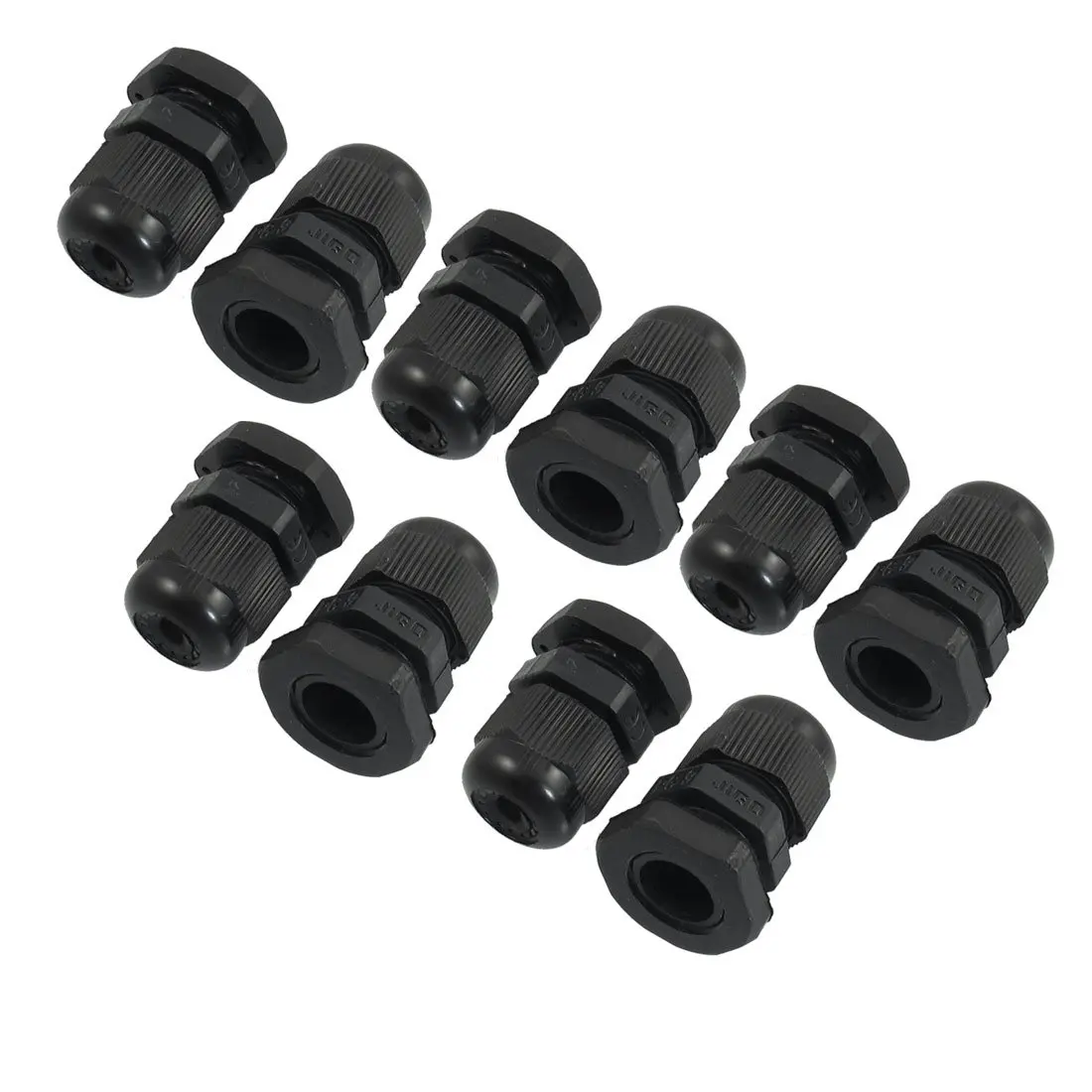 

THGS-10 Pcs PG9 Black Waterproof Cable Gland Connectors