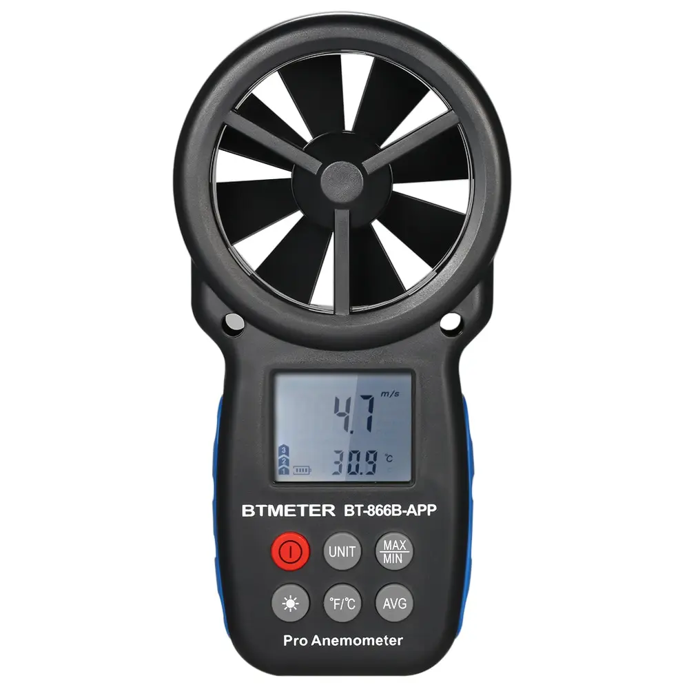 

Digital Anemometer Thermometer Wind Air Speed Gauge Meter Windmeter Temperature Tester Poratable Measuring