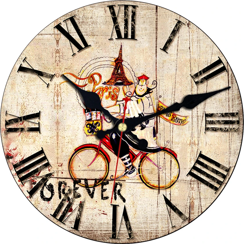 

MEISTAR Fashion Wall Clocks Figure Clown Design Silent Durable Kitchen Office Living Room Decorative Art Wall Watches Gift