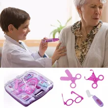 15 шт./компл. игрушка «Доктор» для детей Детский Набор доктора игрушка "Медсестра" Портативный чемодан аптечка Детские обучающие игрушки для детей