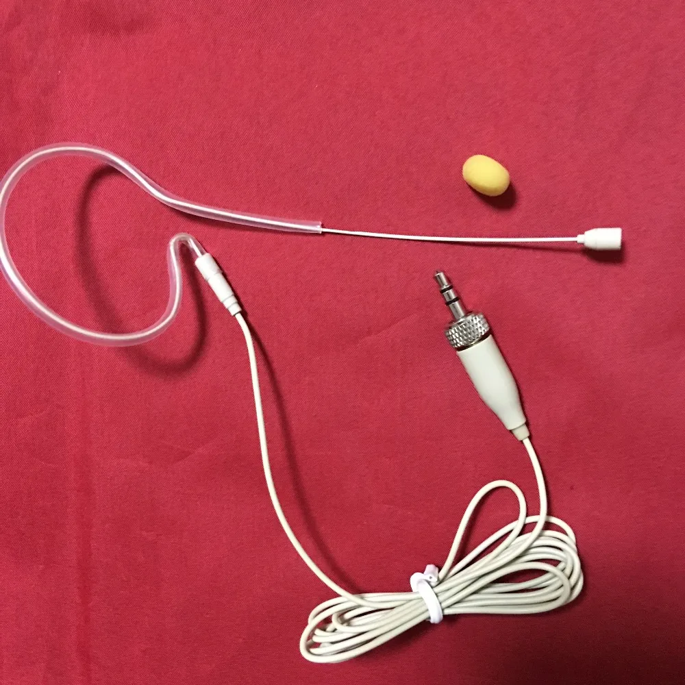

E-3-C Single Ear Hook Wired Headset Condenser Microphone with (1/8") 3.5mm Female Screw Locking Connector (For Sennheisir)