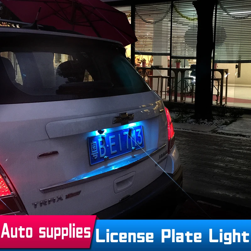 

Car-styling Multiple Colour 2pcs LED Car Auto License Plate Lamp For Chevrolet Cruze Malibu Light-emitting Diode Ampoule Voiture