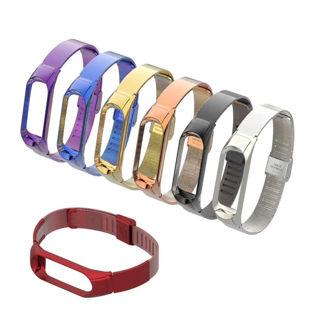 Роскошный ремешок на запястье для Xiaomi Mi Band 3 Xiomi Xaomi Miband Band3 Миланская Магнитная