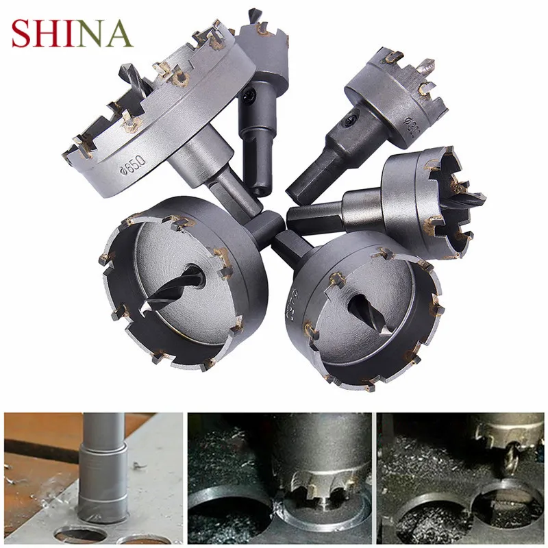 6 piece Reamer 22 65mm Model Set Carbide Hole Opener Drill Metal Stainless Steel Alloy Drill